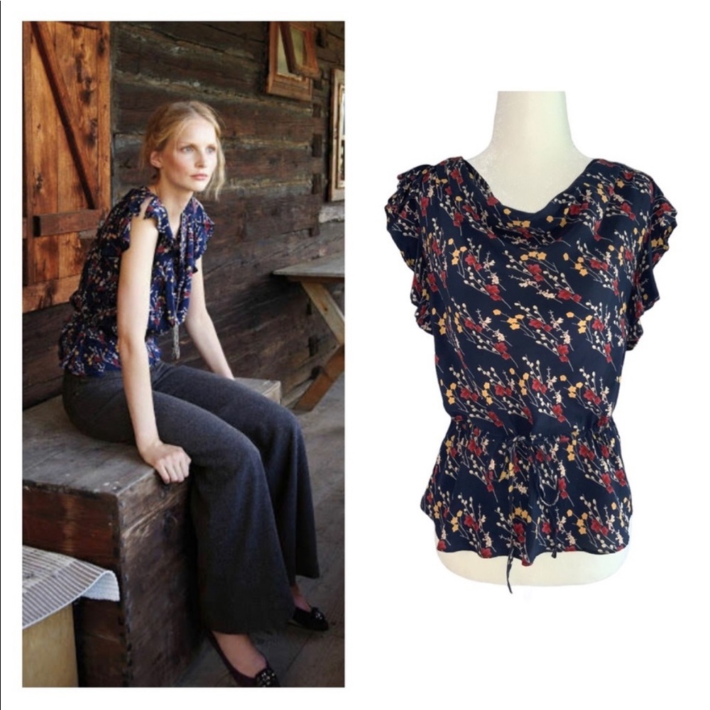 Anthropologie Odile 100% silk blouse